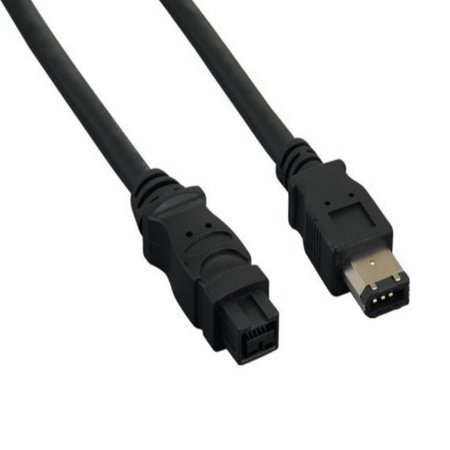 SANOXY 6ft IEEE 1394b FireWire 800 9-pin to 6-pin, Black FRW-IEEE-1384b-9-6-6ft-blk